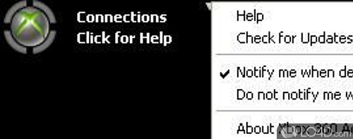 Screenshot of Microsoft Xbox 360 Accessories - User interface