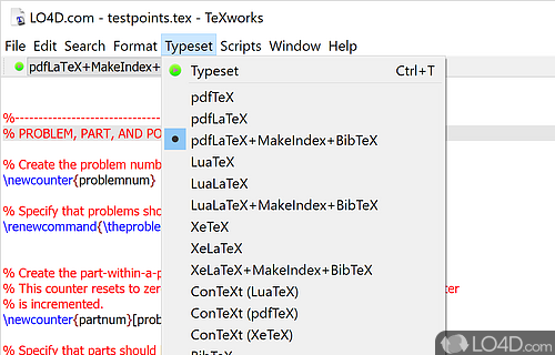User interface - Screenshot of MiKTeX
