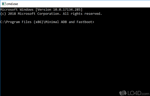 Accessible from the command line interface or Windows PowerShell - Screenshot of Minimal ADB and Fastboot