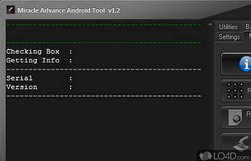 Screenshot of Miracle Advanced Android Tool - User interface