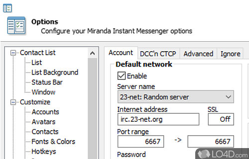 Use many YM accounts (YM, ICQ, MSN..) in the same application - Screenshot of Miranda IM