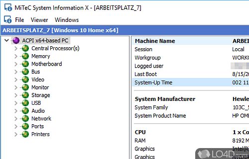 A portable app to analyze your PC’s components - Screenshot of MiTeC System Information X