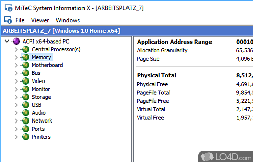 Effortlessly get detailed PC information - Screenshot of MiTeC System Information X