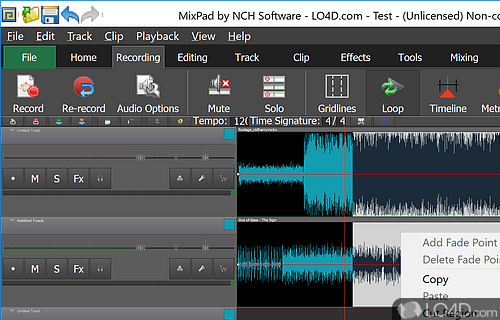 MixPad Audio Editor Screenshot