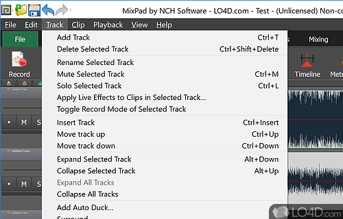 MixPad Audio Editor Screenshot