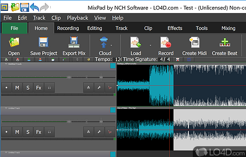 MixPad Audio Editor Screenshot