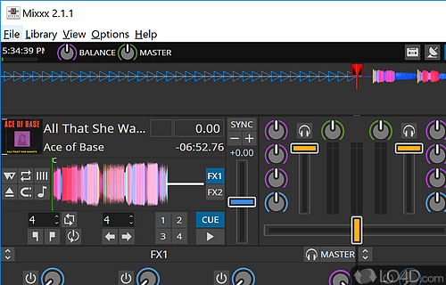 Allows users to mix songs in a professional way - Screenshot of Mixxx
