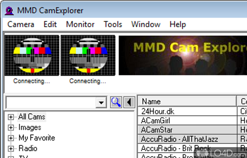 User interface - Screenshot of MMD CamExplorer Free