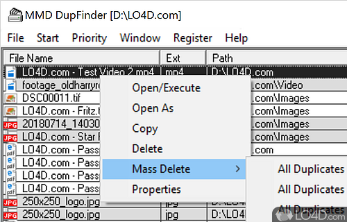MMD DupFinder screenshot