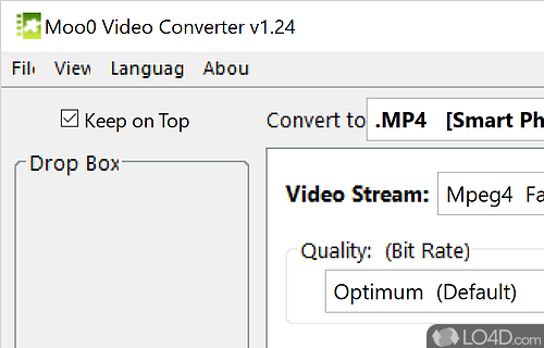 Select between a variety of common frame rate options including NTSC, PAL and high frame rate 60 fps - Screenshot of Moo0 Video Converter
