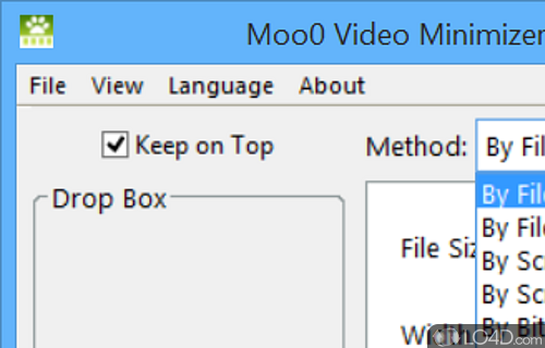 Make video smaller - Screenshot of Moo0 Video Minimizer