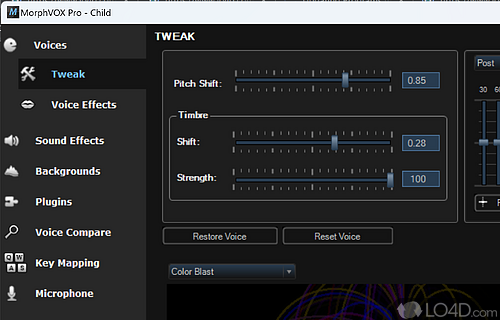 Superb voice changing algorithms - Screenshot of MorphVOX Pro