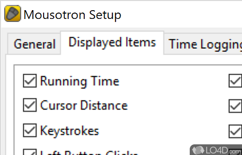 Customize how and what to display - Screenshot of Mousotron