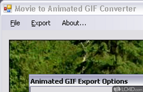 Screenshot of Movie to Animated GIF Converter - User interface