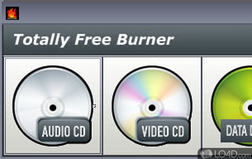 Screenshot of Totally Free Burner - User interface