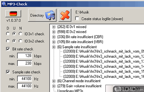 MP3-Check screenshot