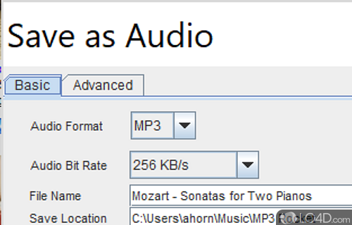 Poor quality audio and video player - Screenshot of MP3 Rocket