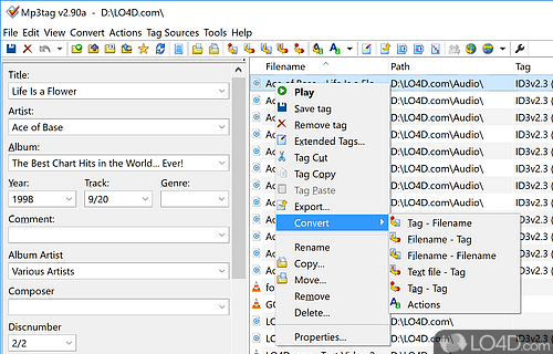 Easy-to-use tool to edit metadata of common audio formats - Screenshot of Mp3tag