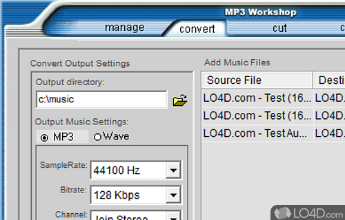 Quick installation and simple-to-handle GUI - Screenshot of MP3 Workshop