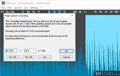Can edit (cut,copy,paste) MP3 - Screenshot of mp3DirectCut