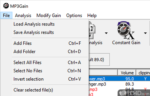 MP3Gain Screenshot