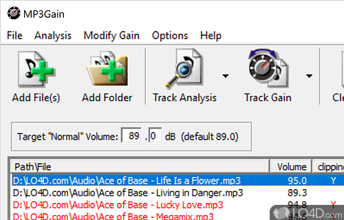 MP3Gain Screenshot