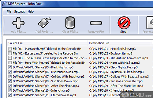 MP3Resizer Screenshot