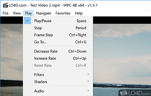 Improved version of Media Player Classic - Screenshot of MPC-BE