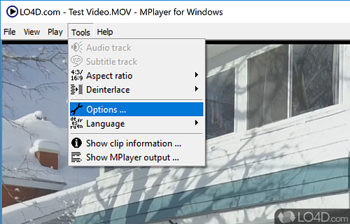 User interface - Screenshot of MPlayer for Windows