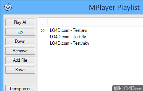 The advantages of a portable program - Screenshot of MPlayer WW