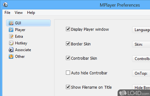 User interface - Screenshot of MPlayer WW