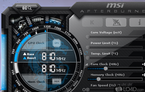 Automatic detection of installed cards - Screenshot of MSI Afterburner