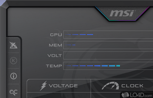 Offering support for most video cards out there - Screenshot of MSI Afterburner