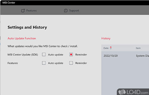 Gamer-oriented system utility - Screenshot of MSI Center