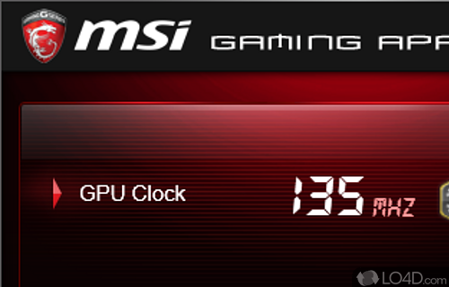 Screenshot of MSI Gaming App - One-click performance profiles for your GPU and CPU