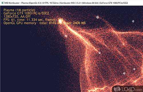 Powerful GPU stress test and OpenGL benchmarking software for PC - Screenshot of MSI Kombustor