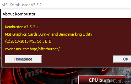 MSI Kombustor screenshot