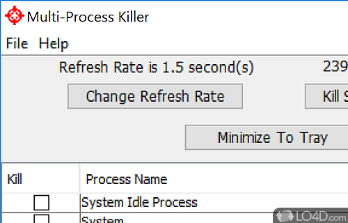Tool worth having when you need to kill multiple processes at the same time - Screenshot of Multi-Process Killer