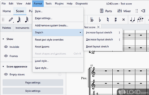 User interface - Screenshot of MuseScore