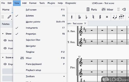 Create, play back and print beautiful sheet music for Windows - Screenshot of MuseScore