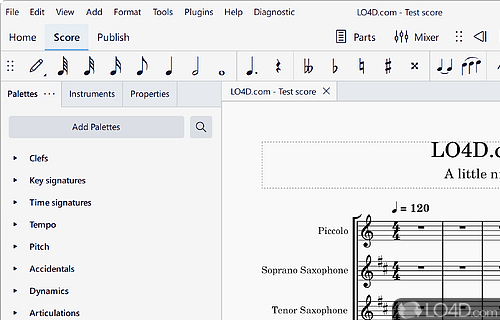 Let imagination be the only limit in creating an audio masterpiece using this highly customizable - Screenshot of MuseScore