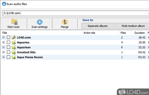 Manage albums with music - Screenshot of Music Collection