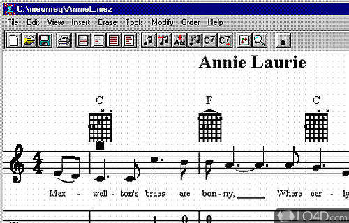 Screenshot of MusicEase - Generate printed music from your compositions
