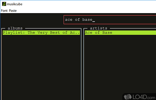 User interface - Screenshot of musikCube