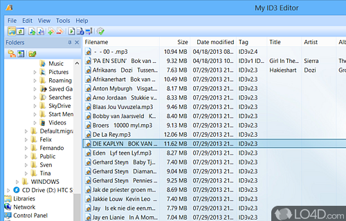 Addressing all user levels, this highly tool facilitates editing of MP3 tags in batch mode - Screenshot of My ID3 Editor