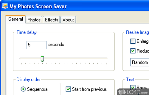 Screenshot of My Photos Screen Saver - Slideshow screen saver that displays photos