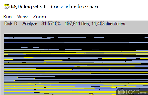 Free defragmentation program for Windows users - Screenshot of MyDefrag