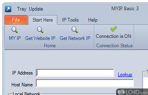 Screenshot of MYIP Basic - Setup, prerequisites, and interface
