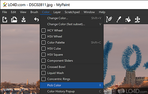 Graphic tablet - Screenshot of MyPaint