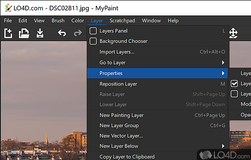 User interface - Screenshot of MyPaint